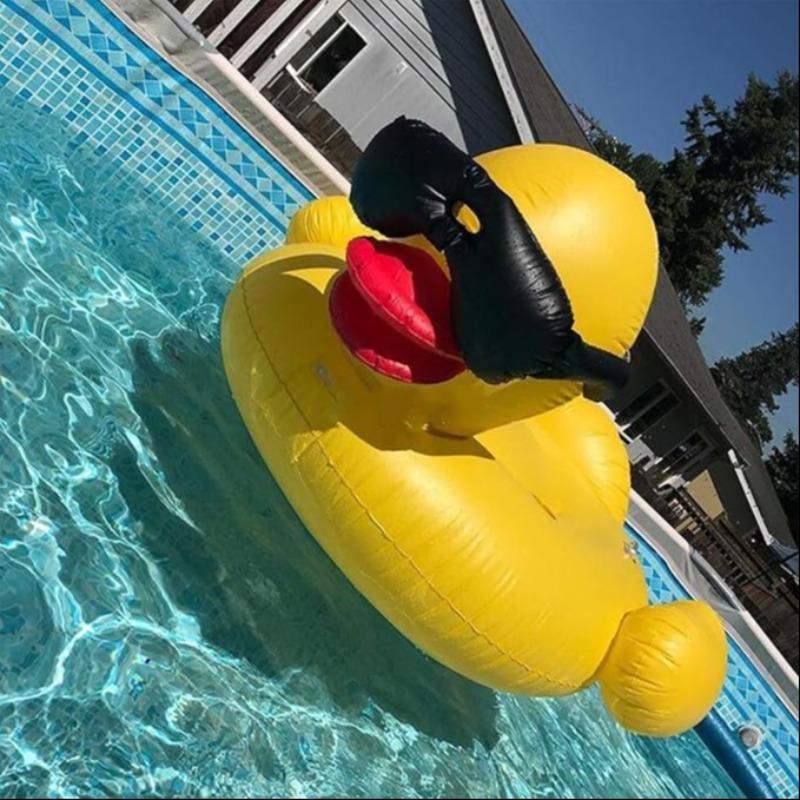 Inflatable Duck Rider, Float Swimming Pool Toy, Summer Pool Float, Lounge Chair Floating, Multi-functional Reclining Chair, Perfect Summer Gift