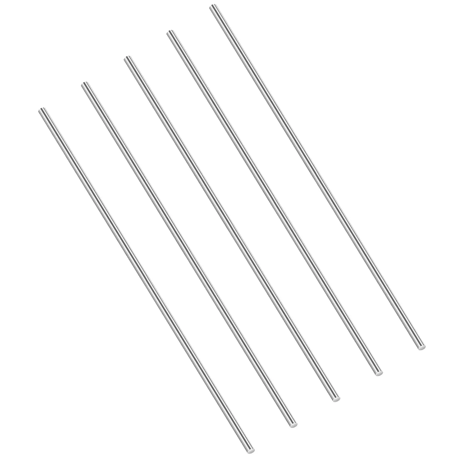 1/8" Diameter 12" Length 304 Stainless Steel Solid Round Rod, Metal Solid Shaft Rods, for DIY Craft and Metal Working, 5 count