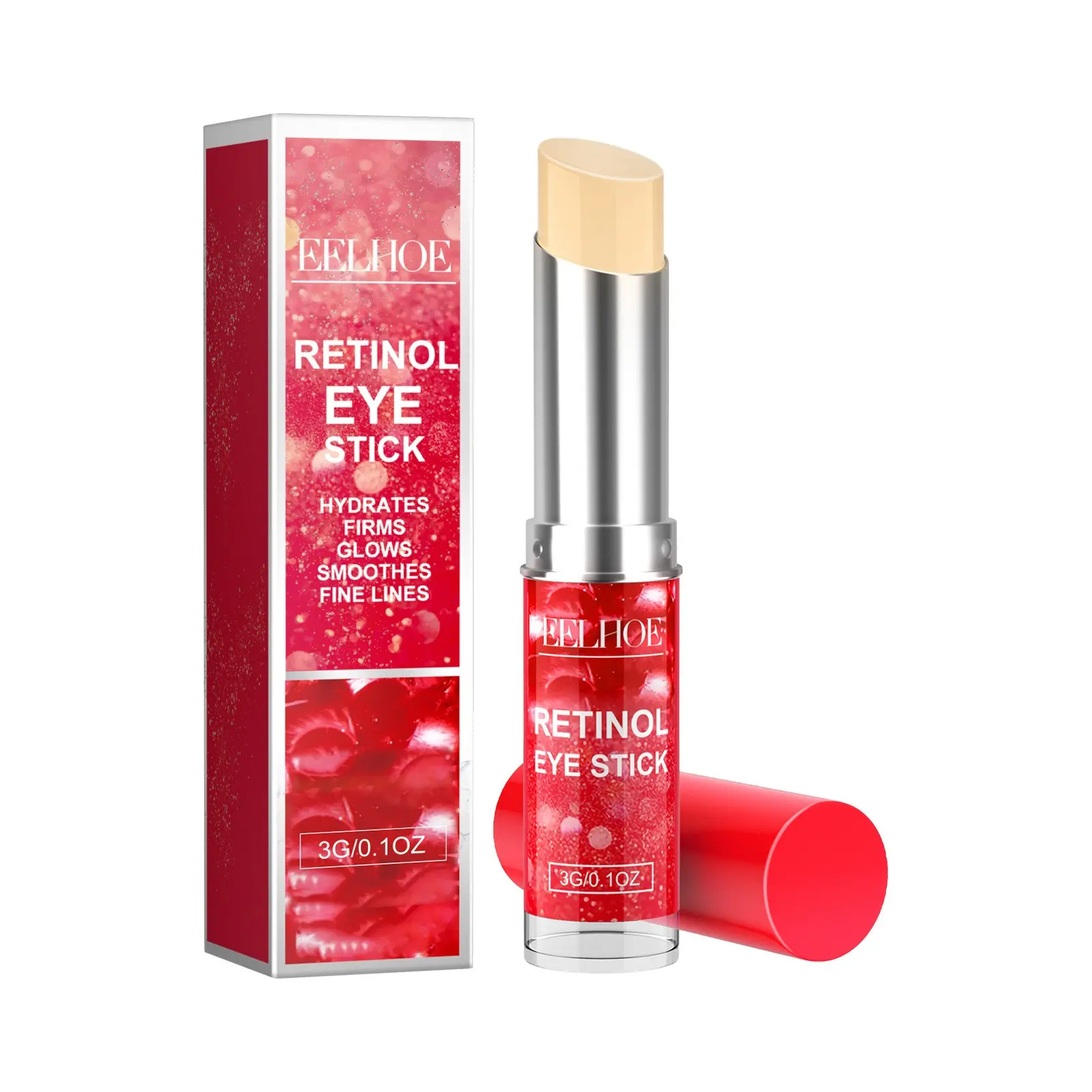 Eelhoe Retinol Eye Cream Stick, Moisturizes Eye Area, Reduces Fine Lines, Crow's Feet, Wrinkles, Enhances Skin Elasticity