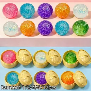 Glitter Dumpling Stress Relief Toy, Colorful Sensory Playset, Soft Slow-Rebound Design, Perfect for Parties & Gifts