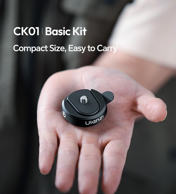 ULANZI CK02 Cka Quick Release Camera Backpack Mount Clip,CK01 Magnetic Mount Stand for DJI Osmo Pocket 3 Accessories, with Standard 1/4" Thread for Action Cameras Pocket 3 Expansion Adapter