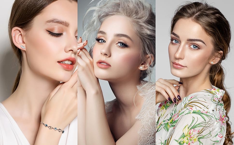 FASACCO Cartilage Earring 18G Flat Back Stud Earrings Surgical Steel Helix Tragus Piercing Jewelry