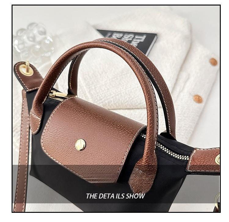 BIGWIG Nylon Mini Dumpling Bag, Waterproof Mini Coin Purse, Shoulder Bag, Crossbody Bag, Handbag, Versatile Daily Bag, Retro Style Bag, Soft Collapsed Shoulder Bag