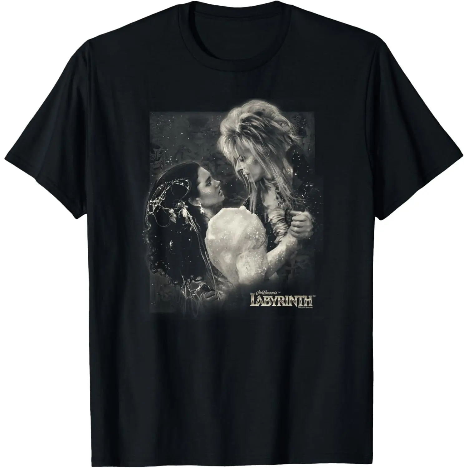 Labyrinth Official Licensed T-Shirt - Adult, Unisex-Adults, Unisex-Kids, Female - Black - Short Sleeve - Crew Neck - Slim Fit - Modern - Dance - Fantasy - Small