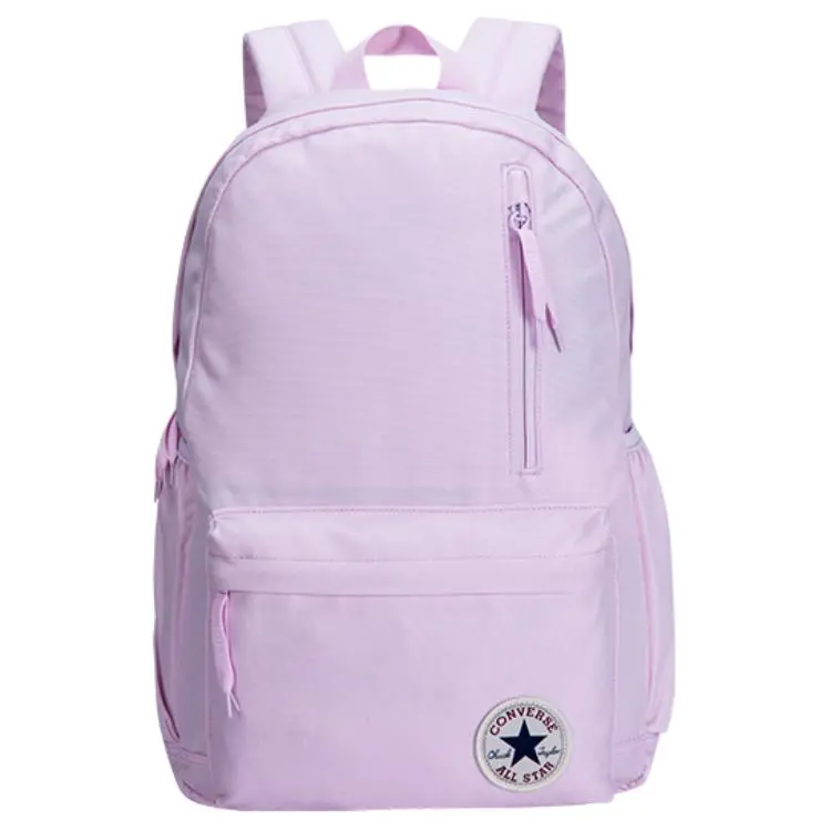 Converse 15L Polyester Backpack for Women – Zippered Medium-Sized Casual Bag in Light Purple