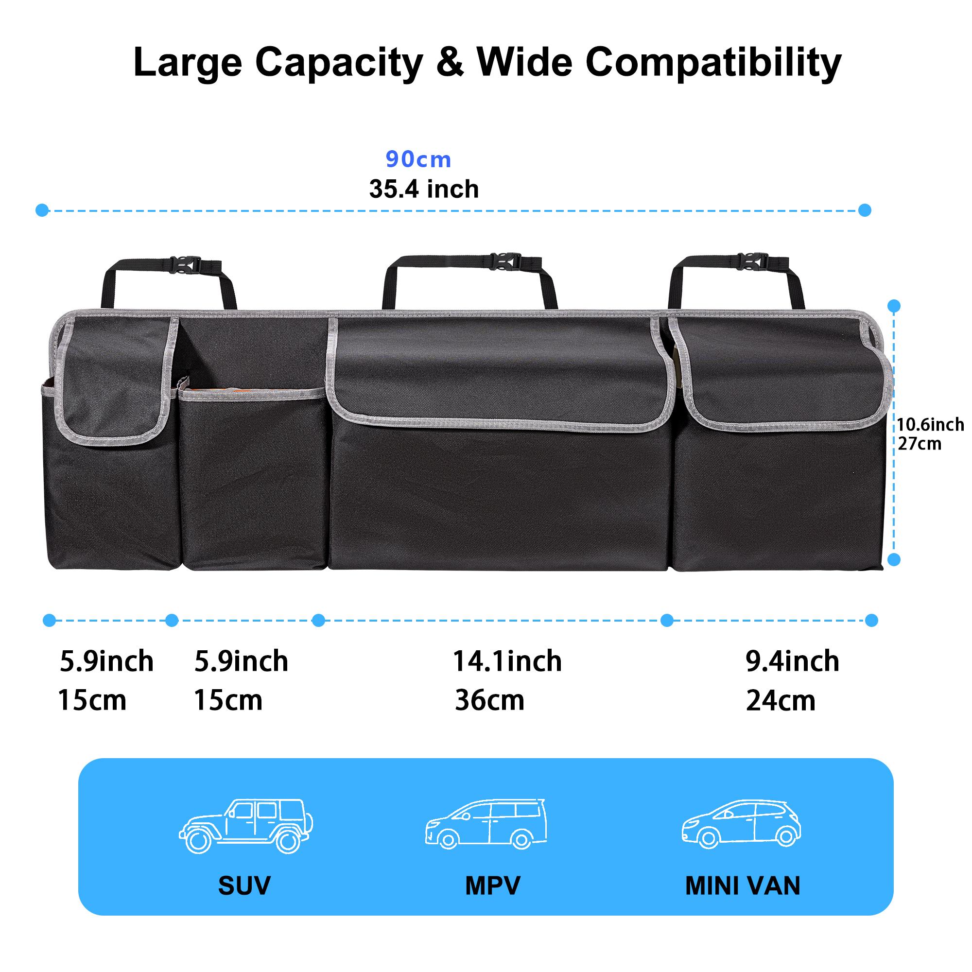 Car Seat Back Storage Bag, 1 Count Large Capacity Multi-Pocket Car Seat Back Organizer, Universal Car Interior Accessory for Storing & Tidying, Boujee Car Accessories