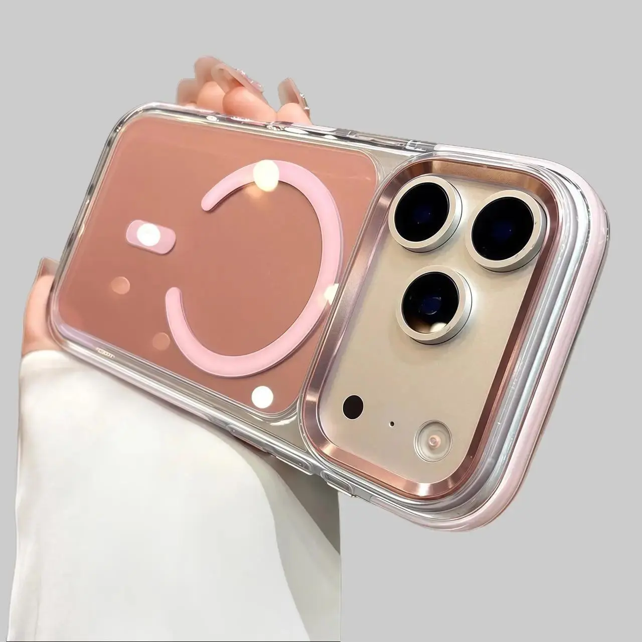 Magnetic Silicone Soft TPU Phone Case for iPhone 17 Pro Max - Shockproof Mobile Phone Accessory with Airbag Anti-Fall Protection, Metal Camera Lens Ring, Accessories, Cover