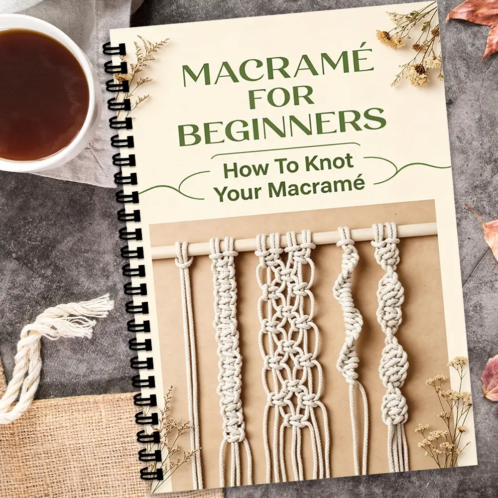 1 Basic Knotting Theme Notebook, Spiral Binding Practice Book, Easy To Operate Knotting Course, Professional Handicraft Learning Log for Mastering Rope Art From Scratch