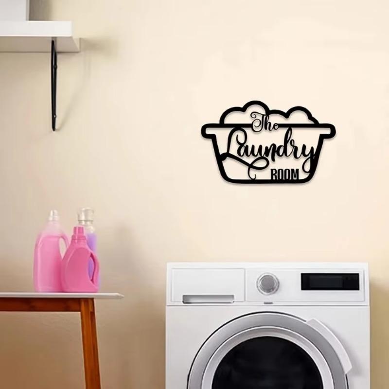 Laundry Room Letter Pattern Wall Art, Vintage Wall Decor Sign, Shabby Chic Design, Wall Hanging Decoration for Home Laundry Room, Garden Decoration Supplies