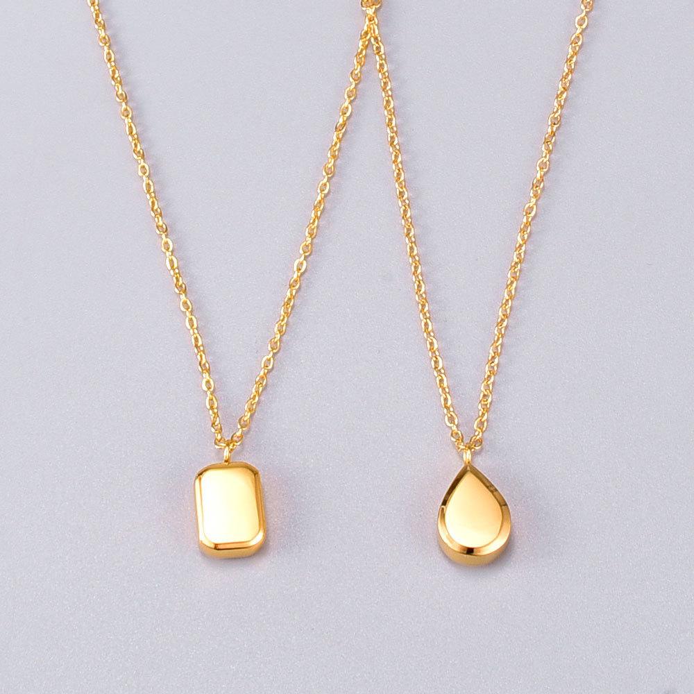 Oblong brand North Star light inlaid zircon pendant necklace square brand star mount collarbone chain female