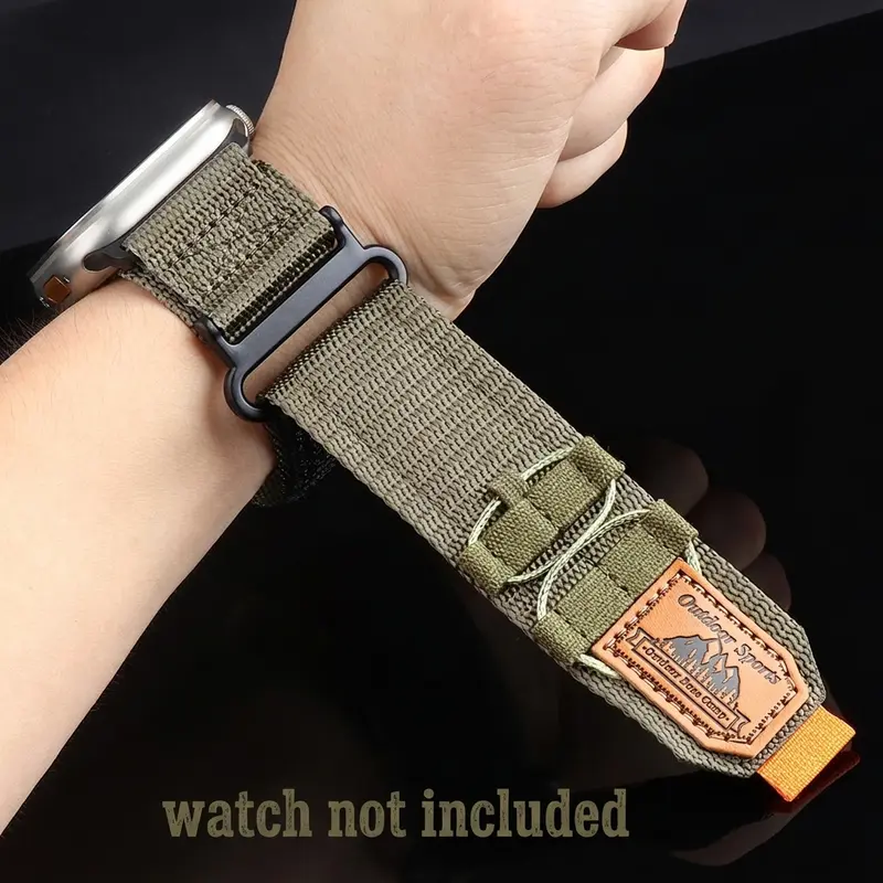 Wide Nylon Sports Watch Band, Breathable Watch Band, Watch Straps, Smartwatch Replacement Straps, Smartwatch Strap for iWatch Series 49mm 9 8 7 45mm SE 6 5 4 3 42mm 44mm, Wearable Accessories (Band Only)