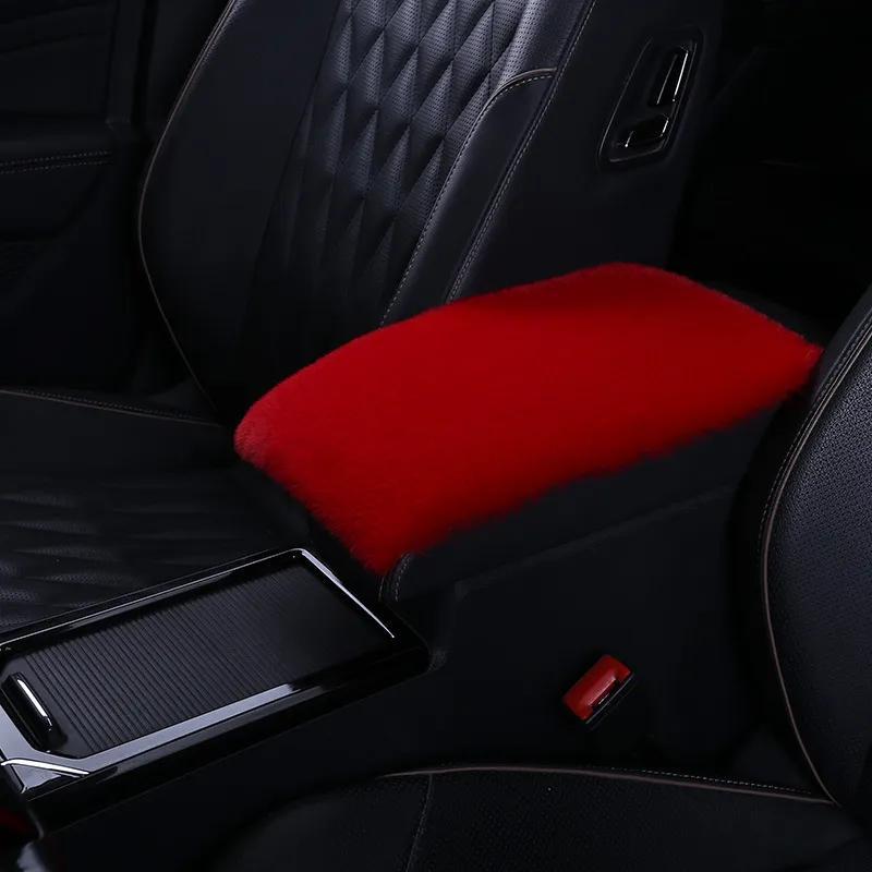 [Soft Plush Armrest Pad]Soft Furry Plush Armrest Box Pad Cover - Universal Car Accessories Center Console Box Armrest Pad boujee car accessories for girls