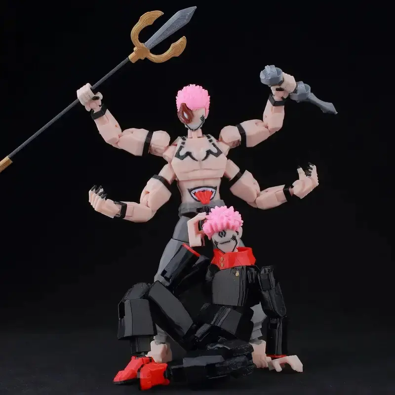 3D Printed Anime Jujutsu Kaisen Sukuna Lucky13 Dummy 13 Movable Shapeshift T13 Action Figures Mannequin Toys for Collectors