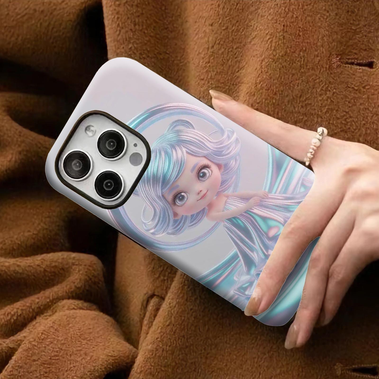 silver, dress, character Soft And Hard Two-In-One Film Printed Full Pattern Case For IPhone 16 15 14 13 1211 Pro Max Plus Phone Case