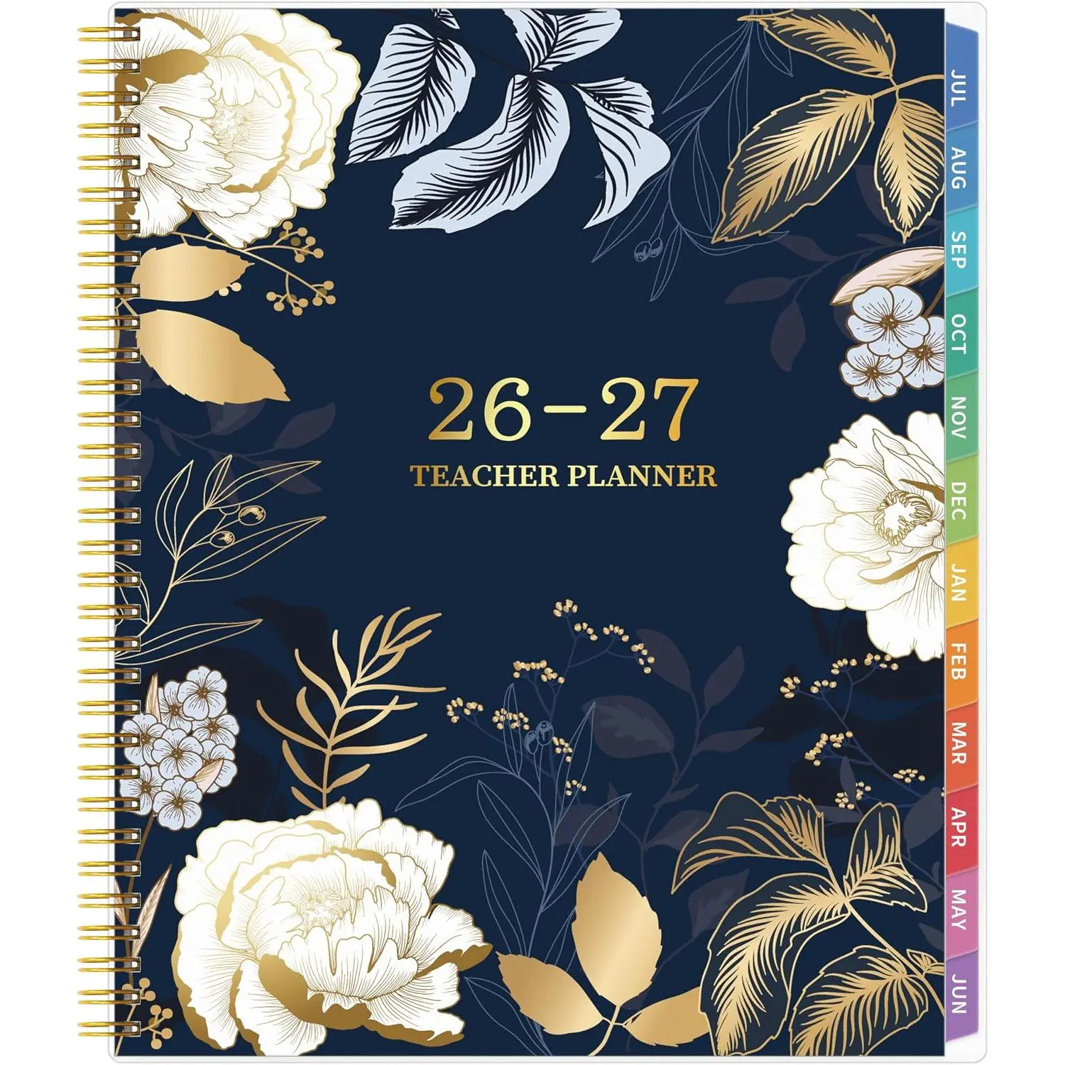 Teacher Planner 2026-2027, Teacher Planner for Academic Year, July 2026 - June 2027, Lesson Planner 2026-2027, Homeschool Plan Book, 8.5’’ x 11’’ with Tabs &Pocket, Flexible Cover, School Calendar