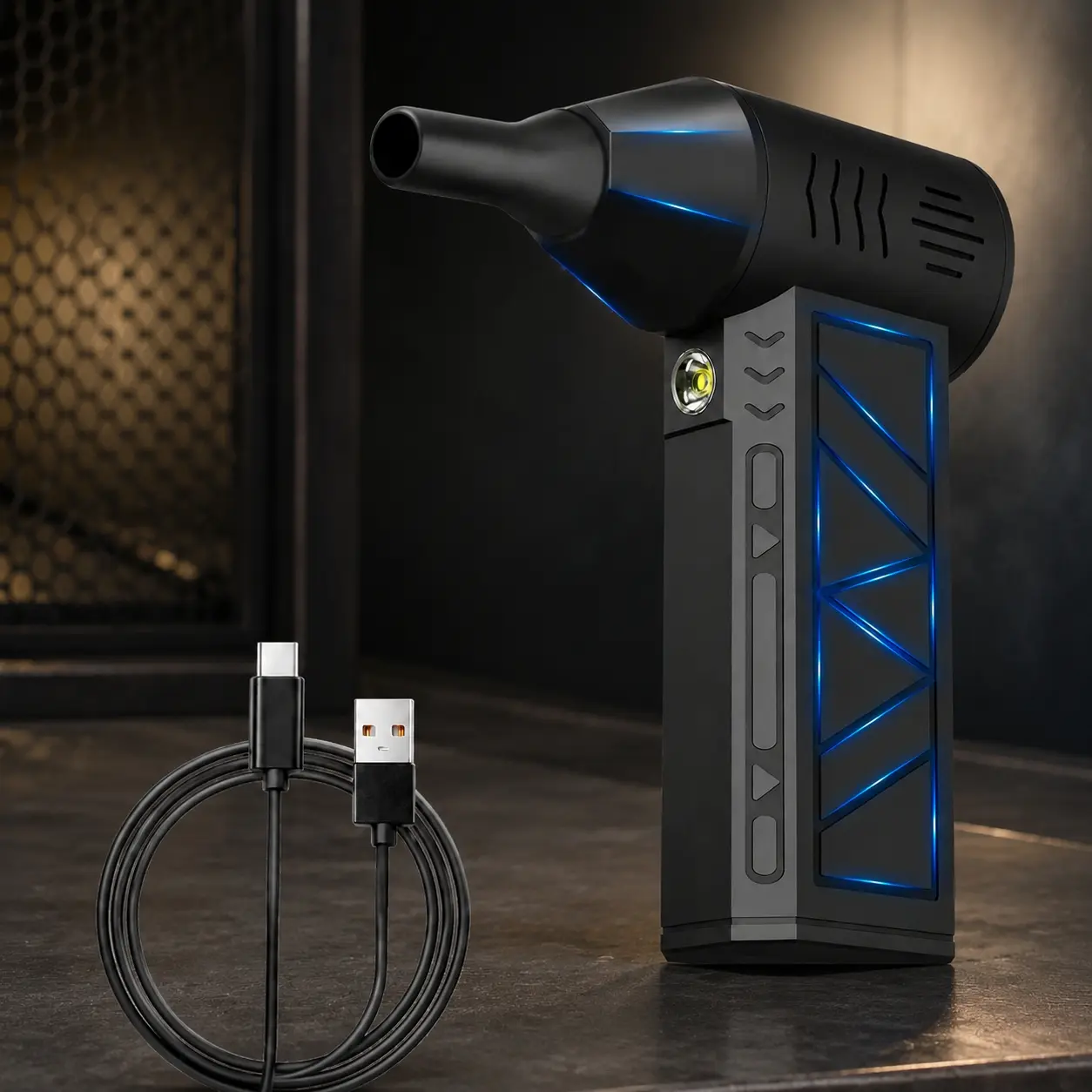 Professional Cordless Blower: 4-Speed 130K RPM Motor for Car Cleaning, Keyboard Dusting, Yard Leaf & Snow Removal, Handheld Multi-Purpose Air Duster