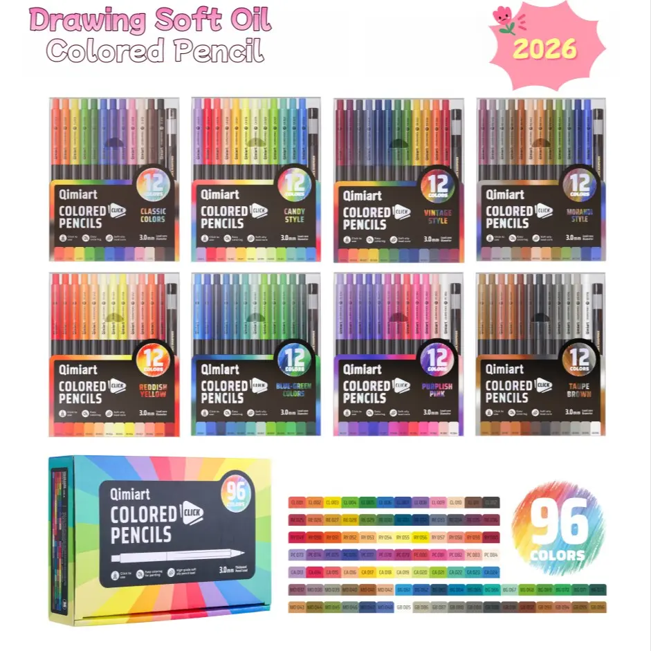 Languo 96 Color Pencil Set, 3.0mm Tip, Soft Oil-Based Core, Easy Coloring, Rich Colors, Ideal for Drawing, DIY, Adult Art, Student Supplies, Coloring Pencils, Colored Pencil, Drawing Tools