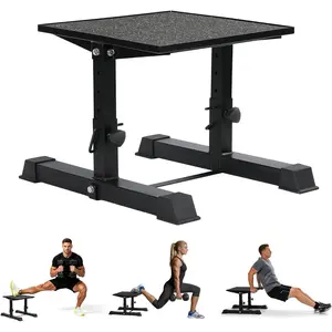 Plyometric Jump Box, 15/17/19/21 Inch Adjustable Plyo Box, Anti-Slip Fitness Exercise Step Up Box with Safety Lock for Home Gym Training, Conditioning Strength Training