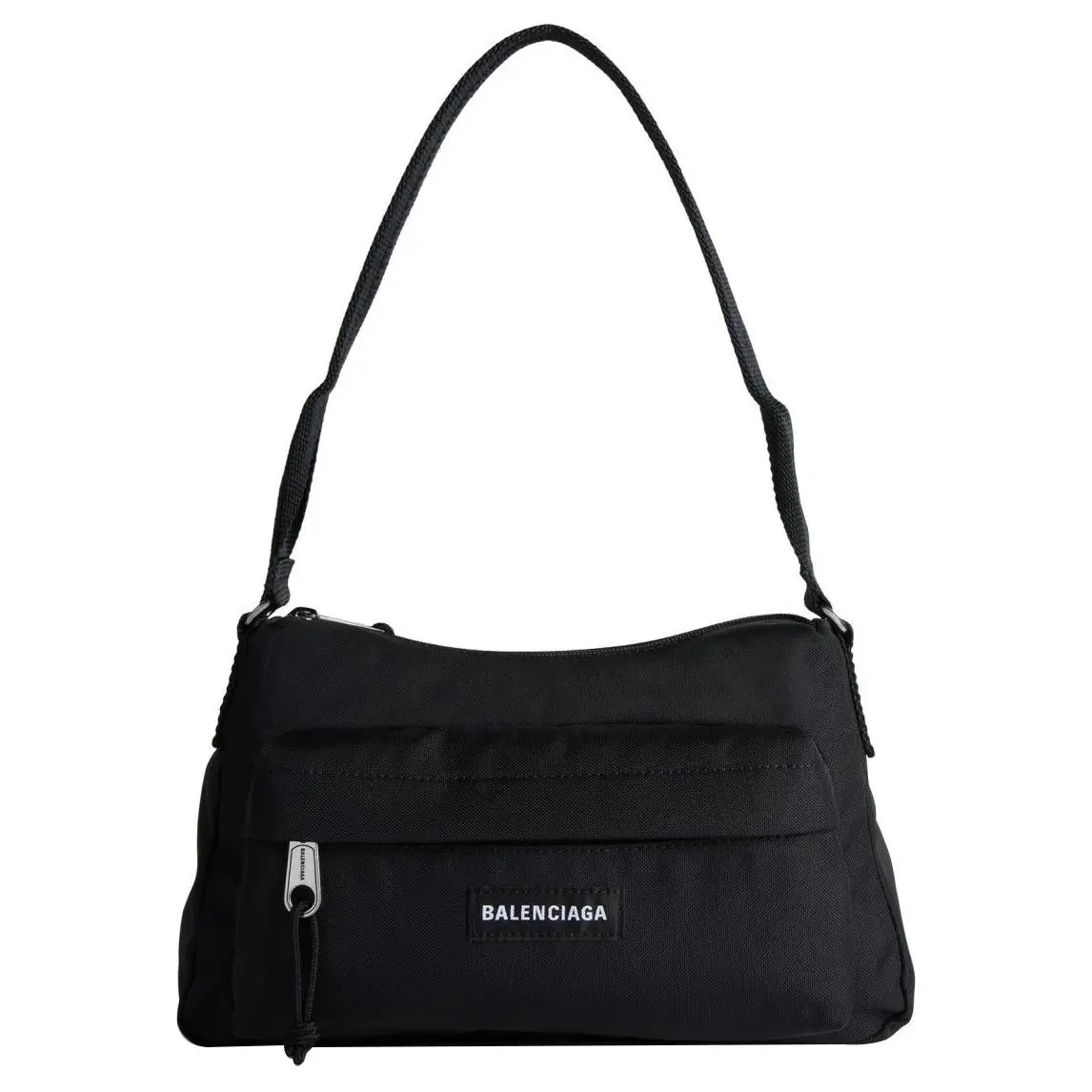 Balenciaga Explorer Letter-Embellished Zip-Top Fabric Tote Bag for Men in Black