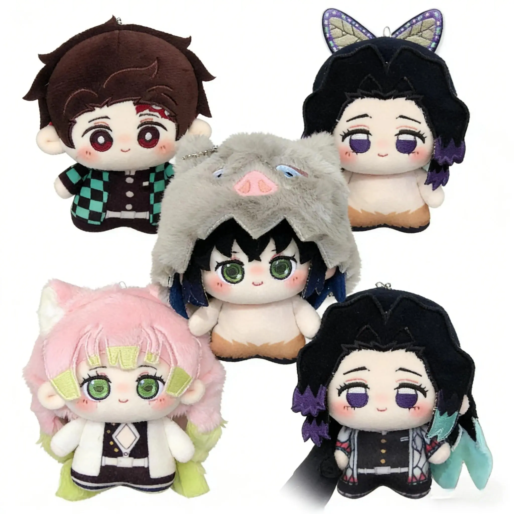 10cm Japanese Anime Demon Slayer Muichiro Tokito Chibi Stuffed Toy - Collectors' Gift-Ready Plush, Kawaii Squishy Companion, Unisex Cosplay Xmas Pillow, Anime Character Stuffed Toy