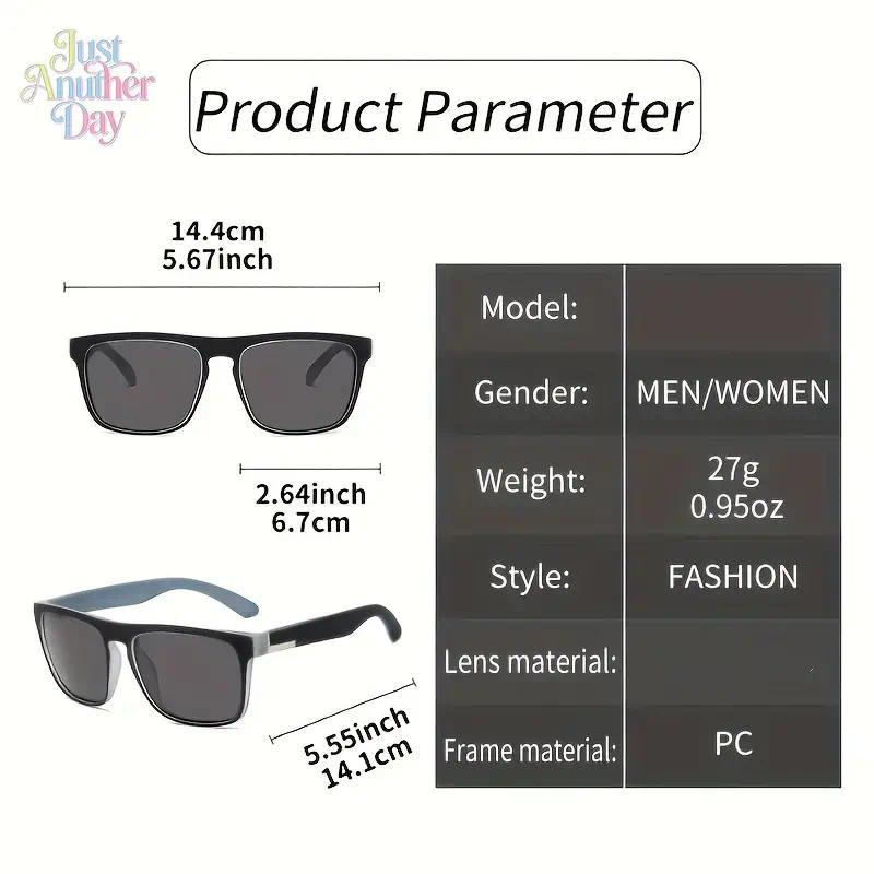 Couple Suit Classic Square Frame Ladies Colored Glasses, TAC Lenses, Composites, Metal Hinges, Suitable for Sports Party Fashion SpringStatements