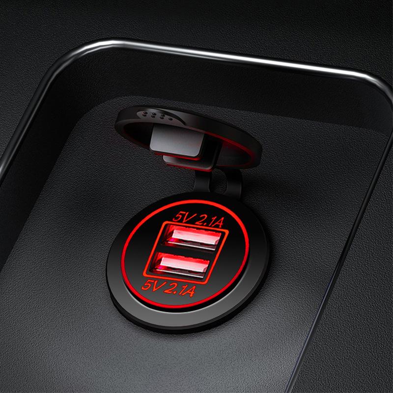 Car, motorcycle, RV, boat dual-port dual-aperture mobile phone charger modification accessories