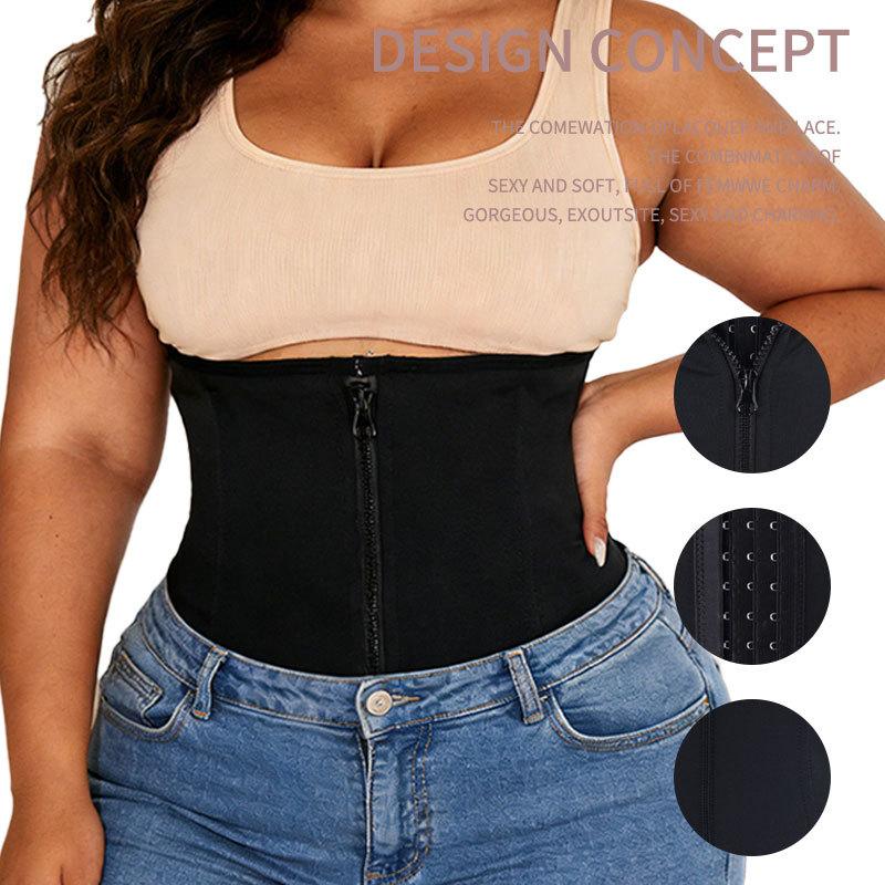Waist Trainer Exercise Corset European and American Plus Size Waist Cincher Hourglass Waist Shaper Zipper Button Shapewear