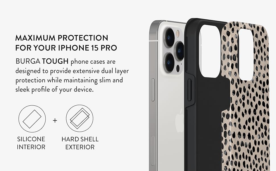 BURGA Case for iPhone 16 Pro - Trendy, Aesthetic, Cute, Pattern Phone Cover, Fall Collection, Max Protective - fits Apple iPhone 16 Pro Case, Cobertor para iPhone16 Pro Cases