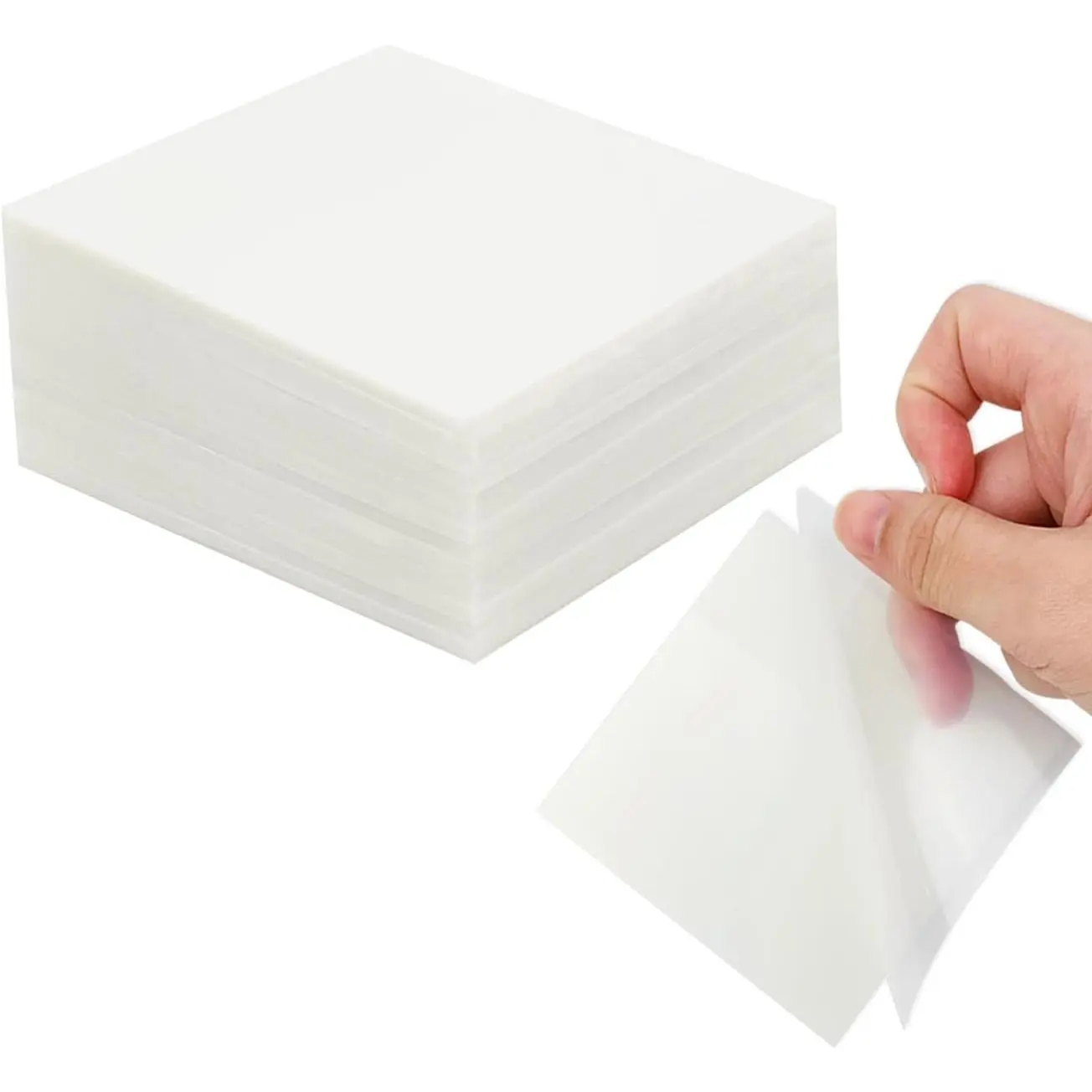 Transparent Sticky Notes, 6-Pack 3x3 in See-Through Notes, 300 Sheets for Office Stationery Supplies