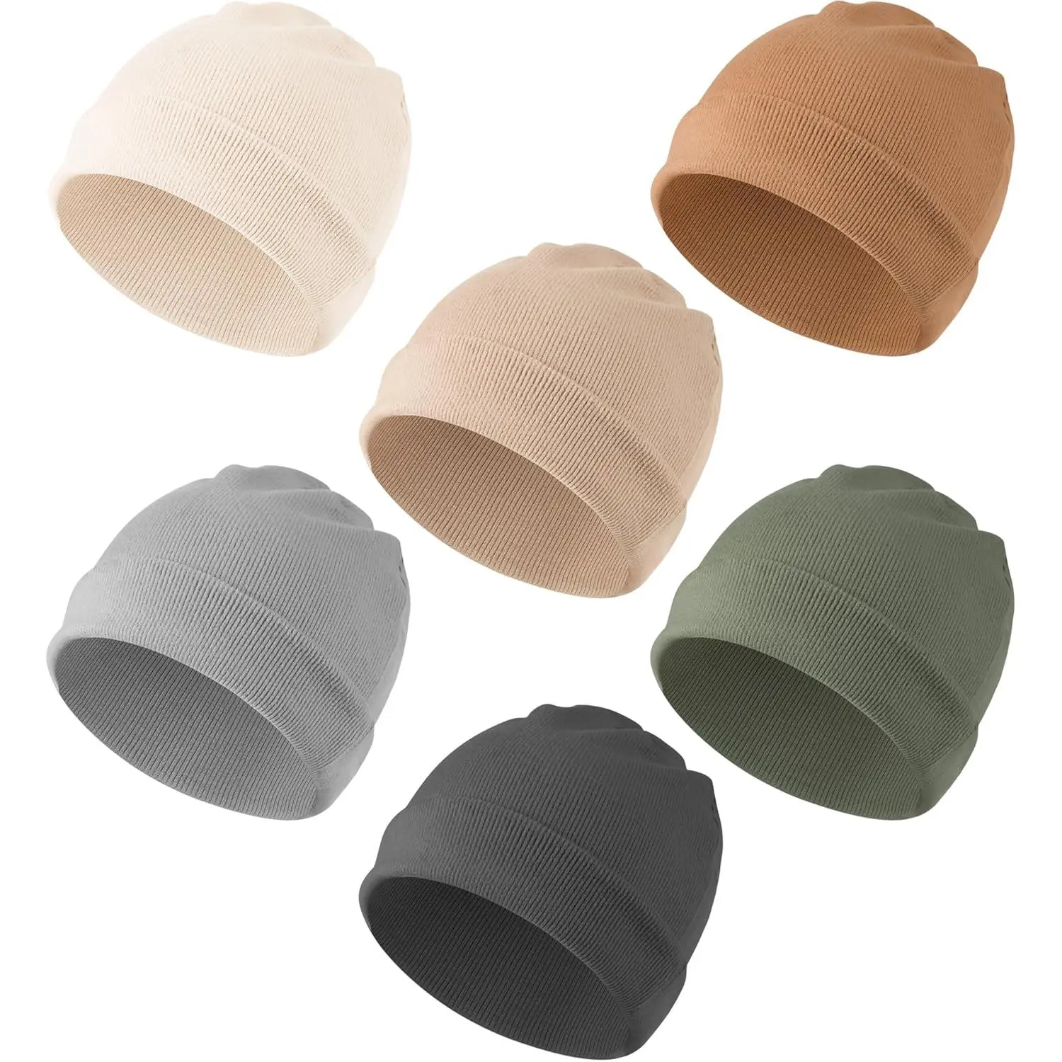 6 Pack Baby Beanie Hats  Unisex, Toddler Beanies Baby Girl Boy Hat Warm Cap  Infant, Toddler bonnets