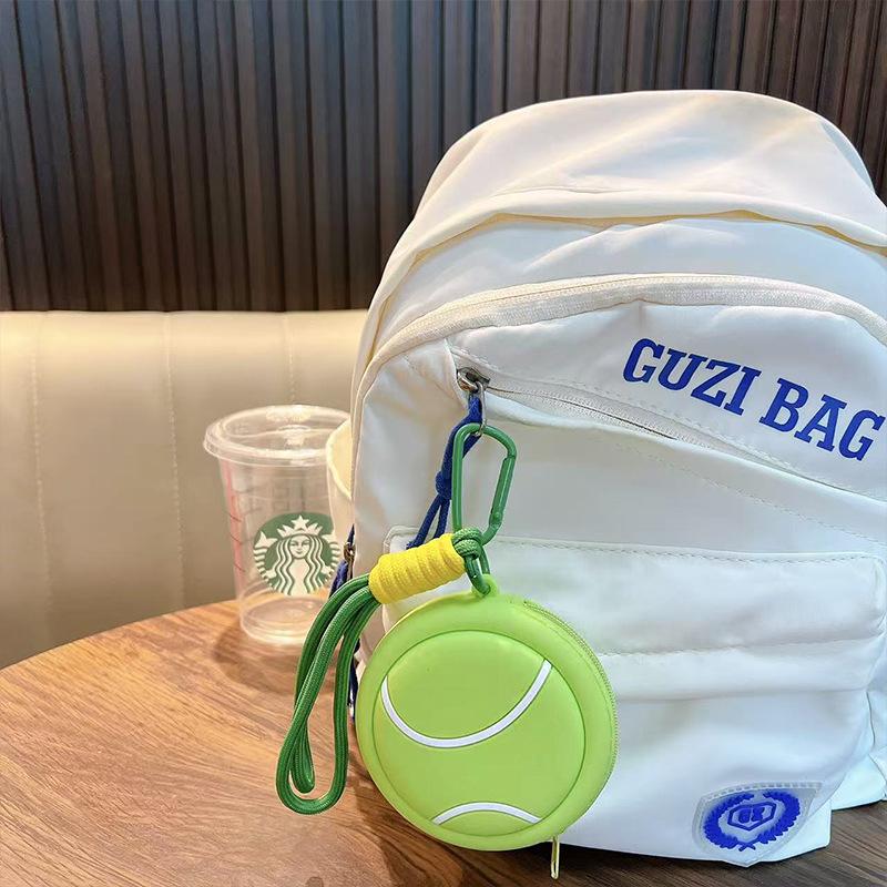 Sport Series Basketball Silicone Coin Purse, Mini Earbud Storage Bag with Keychain Sport Series Basketball Silicone Coin Purse, Mini Earbud Storage Bag with Keychain