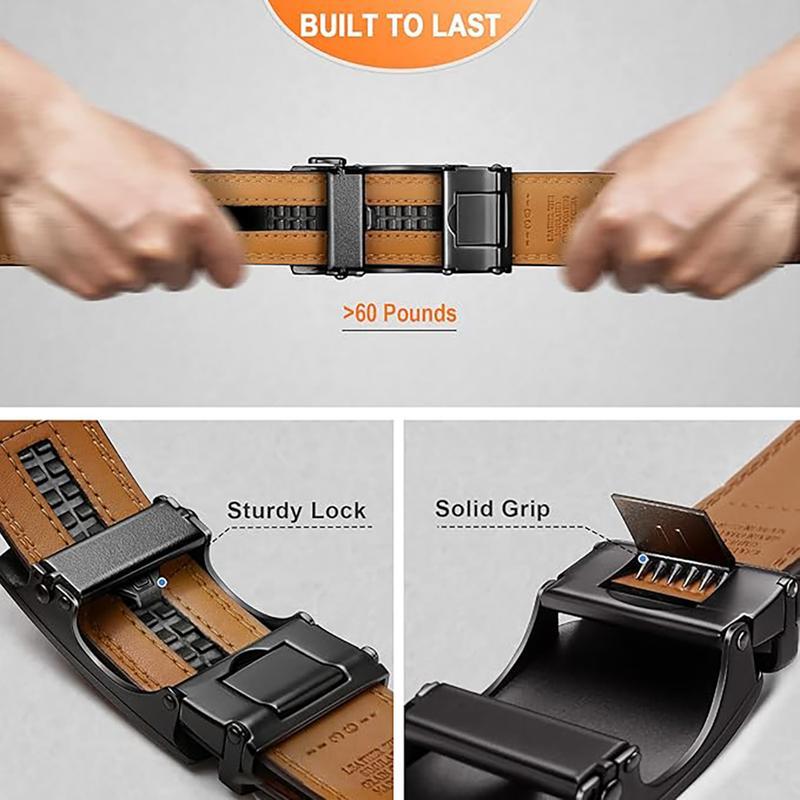 KZZ Mens Belt Leather Ratchet Easy Release Belt Dress and Casual Adjustable Belts for Men's Wear Gift Fathers Gift christmas gifts for him Tailored Fit Anniversaries SpringStatements KZZ Mens Belt Leather Ratchet Easy Release Belt Dress and Casual Adjustable Belts for Men's Wear Gift Fathers Gift christmas gifts for him Tailored Fit Anniversaries SpringStatements