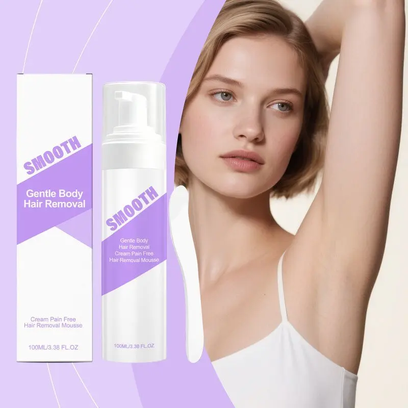 Bikini Pain-Free Hair Removal Cream for Sensitive Skin, Hypoallergenic Formula-Gentle & Fast-Acting Depilatory with Citrus Scent, Aloe & Hyaluronic Acid for Soothing Care, Suitable for Men & Women