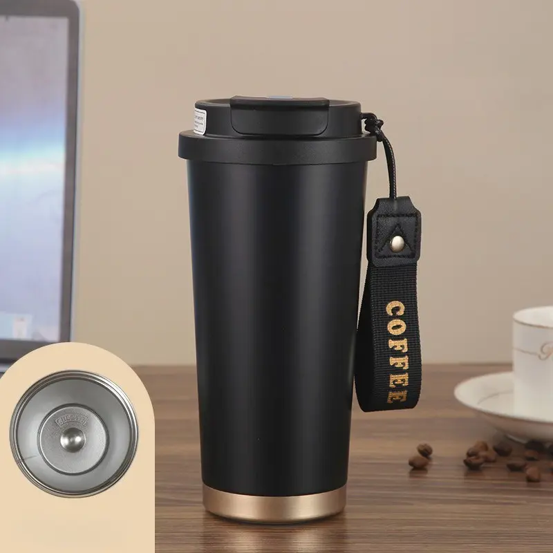 Double Drink 316 Stainless Steel Thermal Cup with Light Luxury and High-End Feel, Ceramic Inner Liner Thermal Water Cup, Gift Coffee Cup