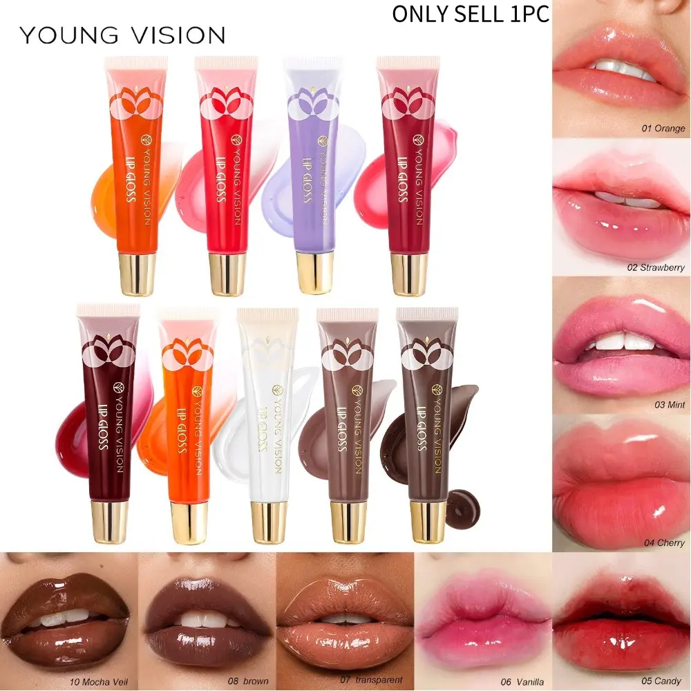 YOUNG VISION Mint Scented Mirror Lip Gloss, Hydrating Transparent Lip Balm, Lightweight Texture, Boosts Lip Shine, Daily Makeup, Layerable Lip Oil