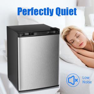 COWSAR 3.0 Cu.Ft Compact Chest Upright Freezer Single Door Reversible Stainless Steel Door, Compact Adjustable Removable Shelves for Home Office, Silver