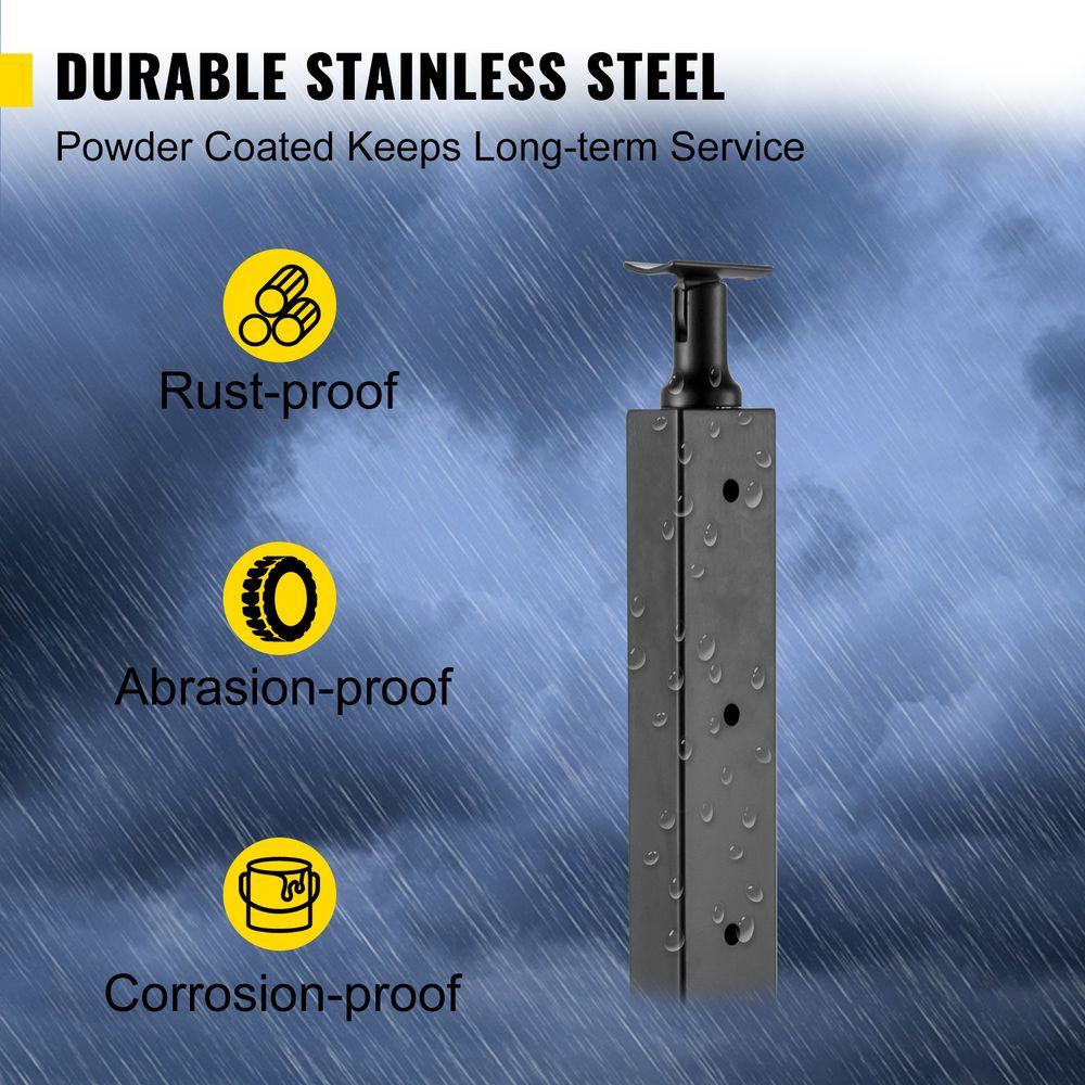 VEVOR Cable Railing Post Level Deck Stair Post 42 x 1.97 x 1.97" Cable Handrail Post Stainless Steel Brushed Finishing Deck Railing Pre-Drilled Pickets with Mounting Bracket Stair Railing Kit Black