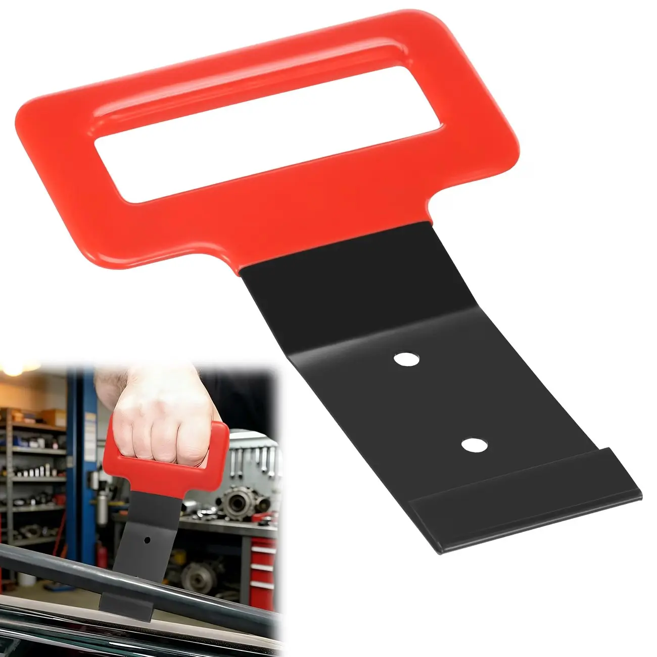 1PC Car Window Trim Removal Tool, 45 Steel Non-Slip Soft Handle, Specialized Auto Repair Window Strip Puller, Easy Installation, Handheld Automotive Tool, Automotive Maintenance Tools, Auto Repair Supplies