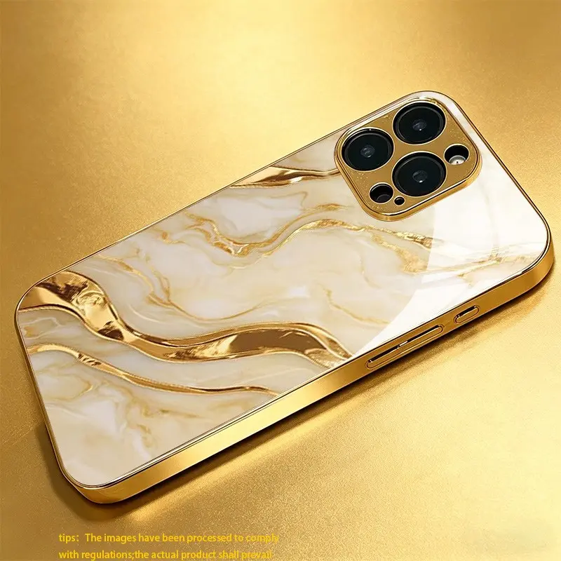 Champagne gold marble pattern phone case for iPhone X/XS/XR/XS Max/11/11 Pro/11 Pro Max/12/12 Mini/12 Pro/12 Pro Max Full coverage, stylish and luxurious, high-value protective case