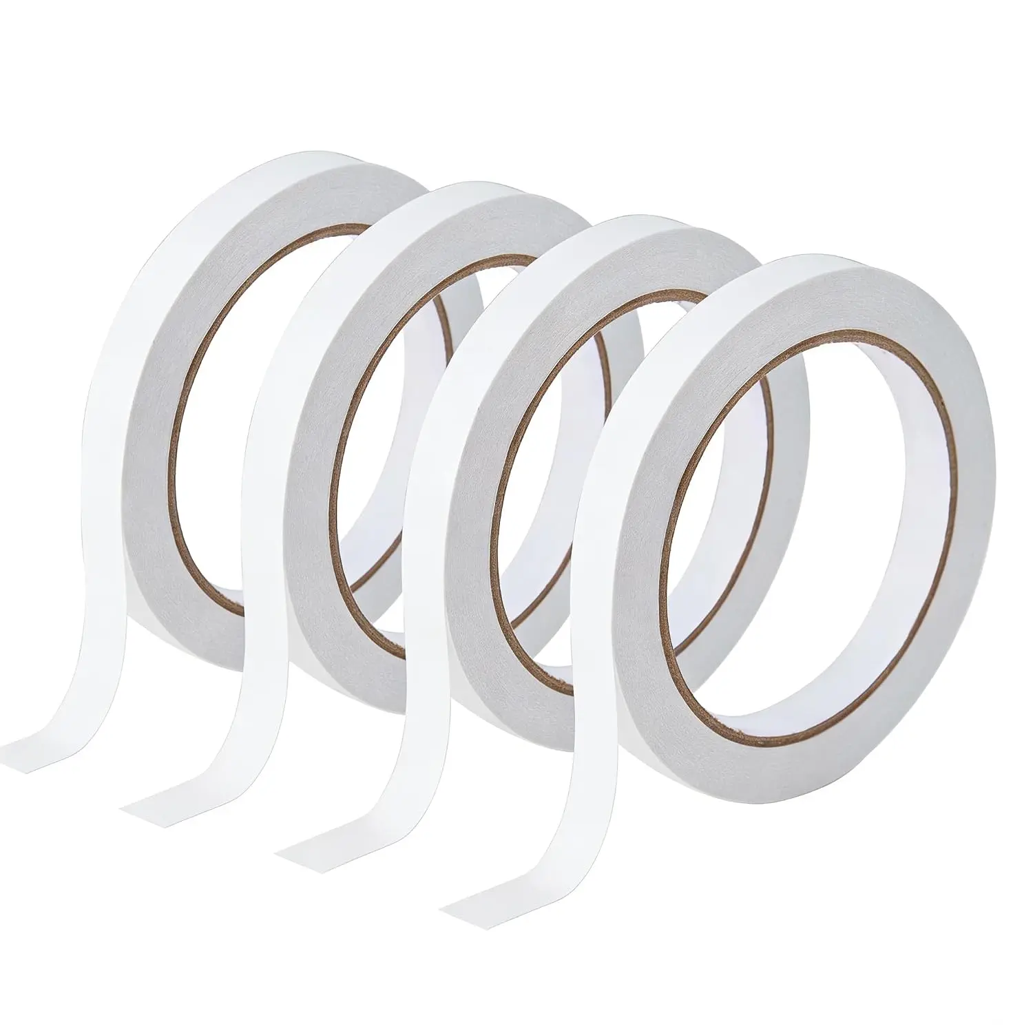 1/4" 4 Rolls Double Sided Adhesive Sticky Tape for Arts, DIY, Card Making, Crafts, Photography, Scrapbooking,  Wrapping, Office School Stationery Supplies,  Supplies (Width: 6mm)