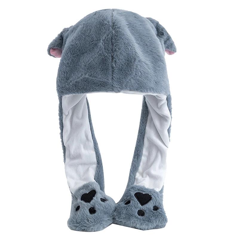 New Style Unisex Funny Ear Hat Animal Elephant Couple Cute Ear Moving Up Cap Men Women Rabbits Ears Plush Winter Lovely Hat ﻿