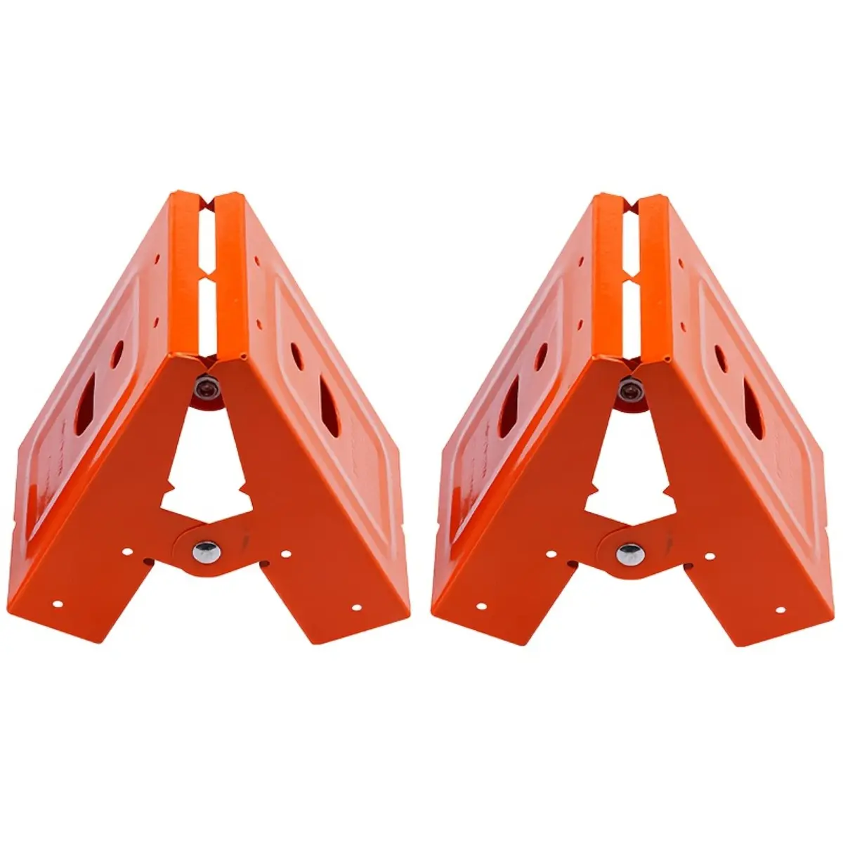 Metal Sawhorse Bracket Kit (2-Pack) - Heavy Duty Support Legs for Custom Workbenches - Ideal DIY Tool Table Frame for Workshop, Garage, and Construction Site - Essential Woodworking Construction Accessory