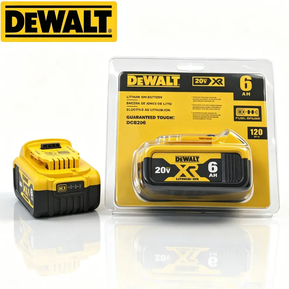 DEWALT 20V MAX 6Ah Lithium Ion Battery (DCB206) - Extended Runtime Cordless Tool Accessory, Ideal for Landscaping & Heavy Duty Tasks