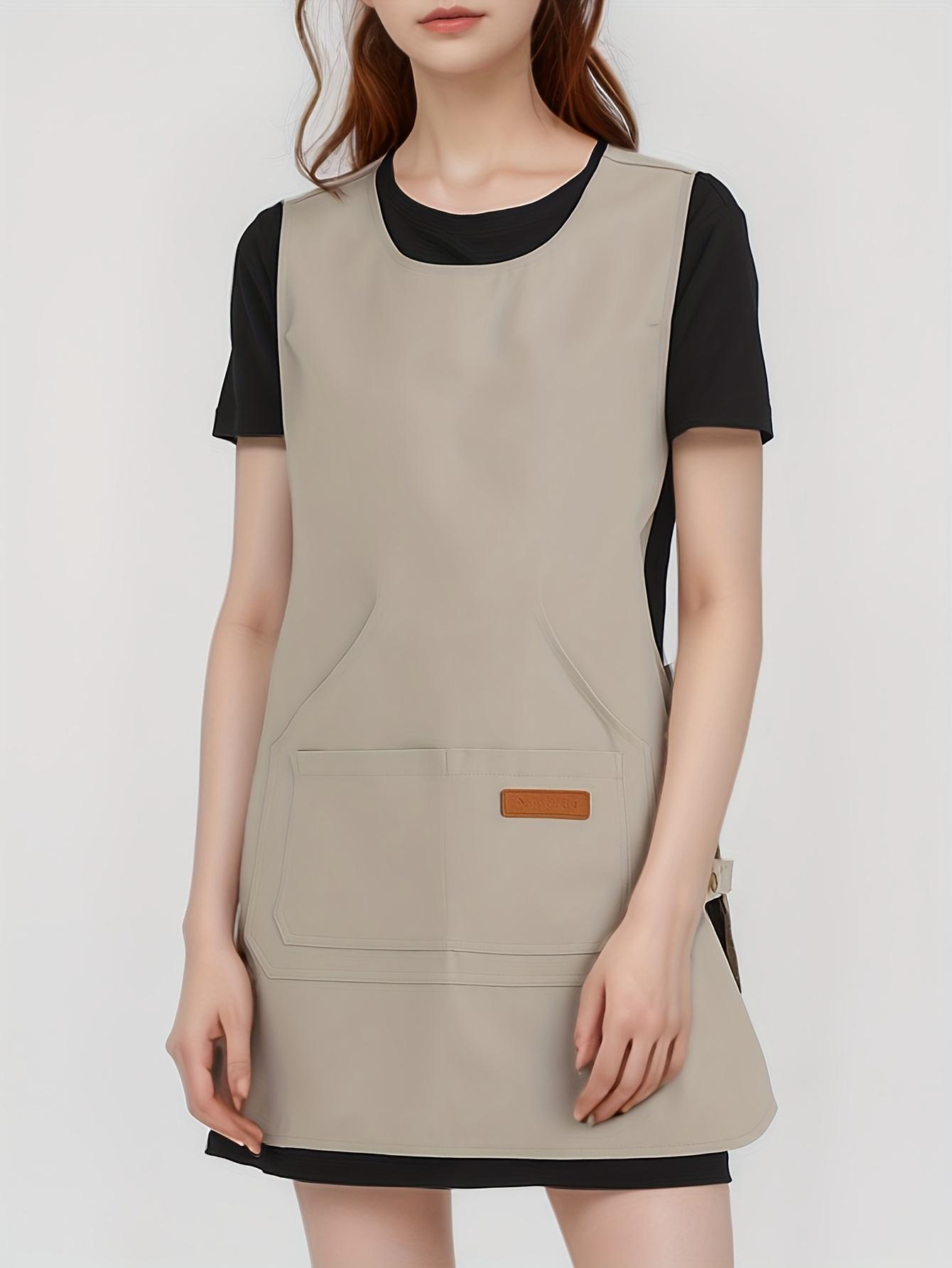 Women's Waterproof Multi-Pocket Apron, Practical for Kitchen Cooking, Gardening, Cleaning & Salon Work