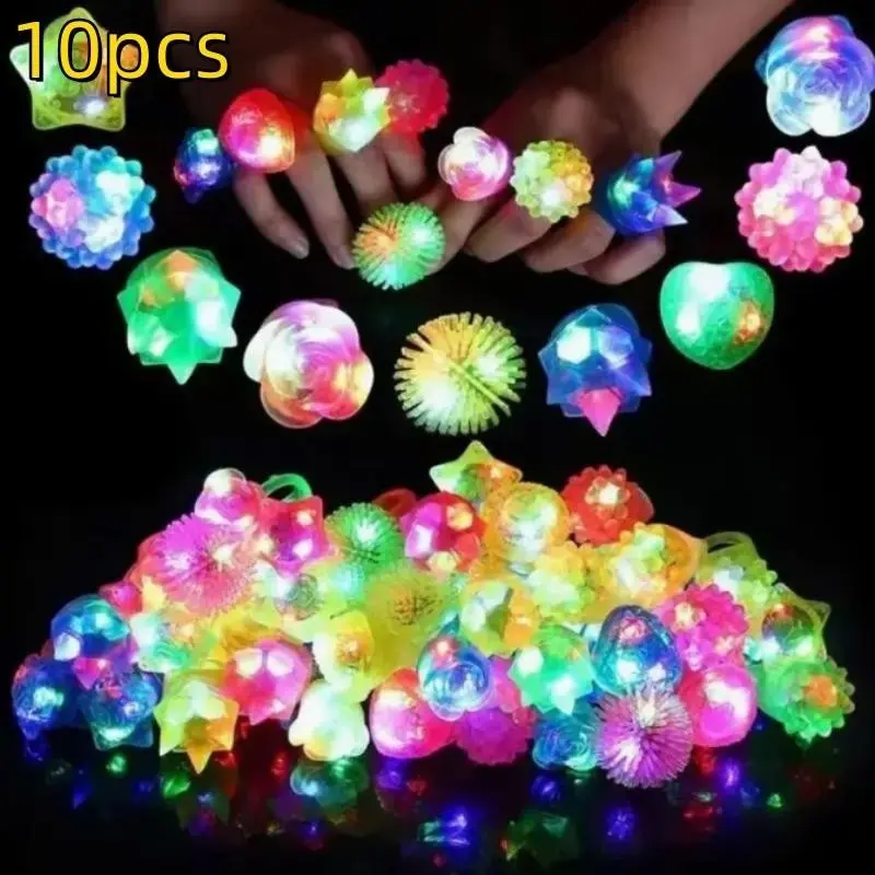 10 Pack Glow-In-The-Dark Silicone Finger Cuffs, Neon Party Favors, Electrically Powered, Perfect for Birthdays, Concerts, Holidays