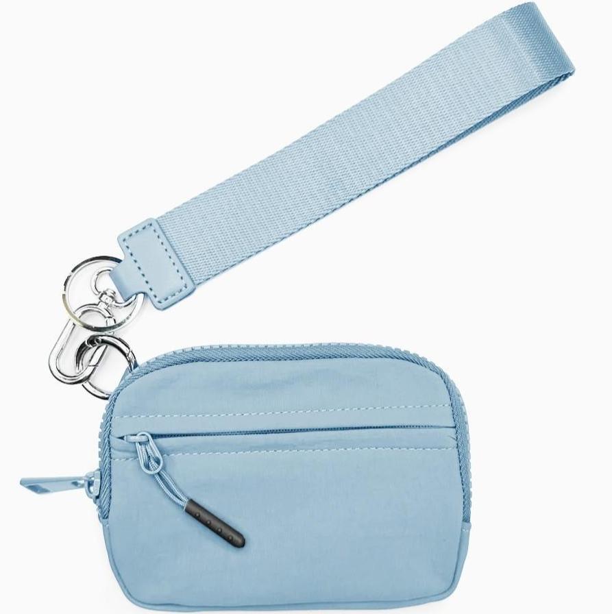 Waterproof Nylon Wristlet for Women - Multi-Functional Coin/Card Holder with Keychain & Zipper, Compact Everyday Accessory Elegant Stylish Purse Handheld Bag Purse