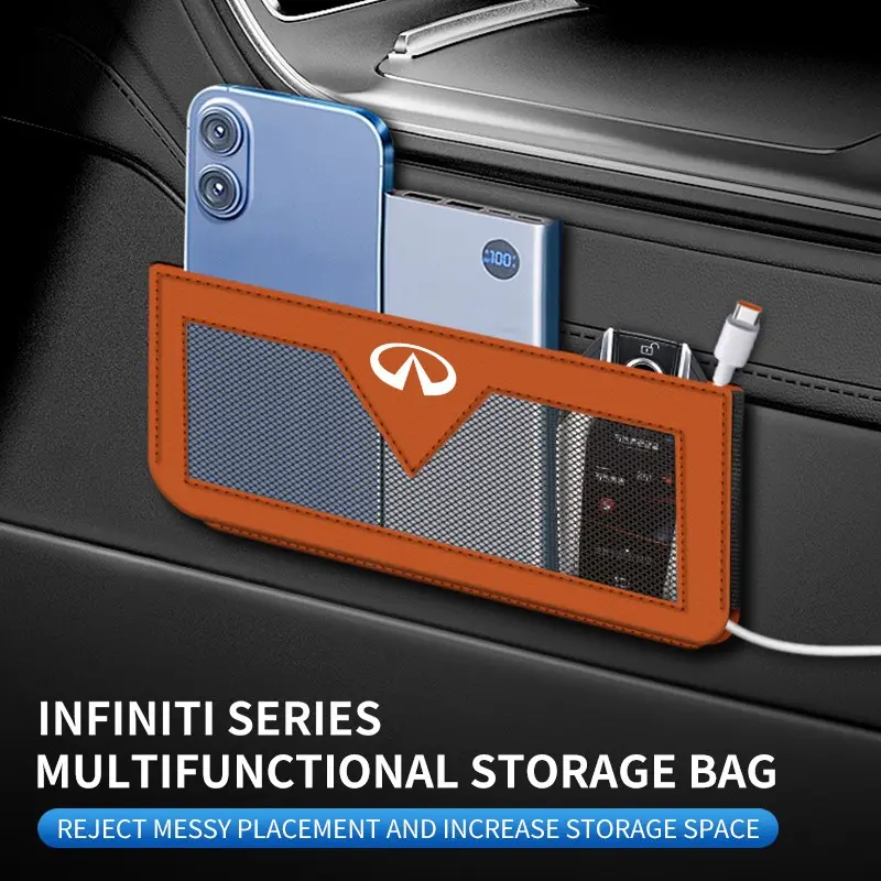 Suitable for Infiniti Q50, Q60, QX50, QX55, QX60, QX65, QX80 car storage pockets, small car storage bags, sticky car interior storage pockets, car interior storage accessories