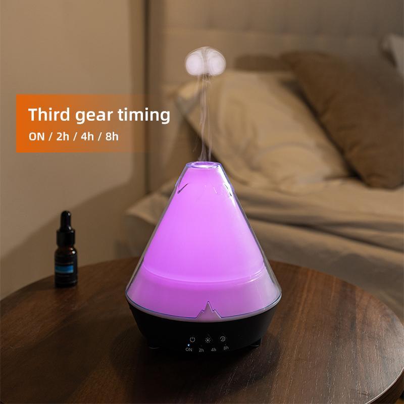 USB Plug Aromatherapy Machine, USB Powered Creative 3D Simulation Flame Humidifier, Desktop Aromatherapy Machine for Home Office, Home Appliances