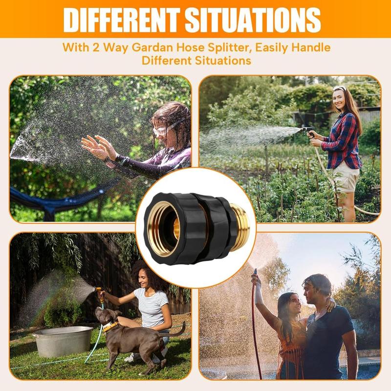 Garden Hose Quick Connector, 3/4 Inch Male and Female Garden Hose Fitting Quick Connector Rubber Washers Leak Proof Durable Aluminum, 6 Set