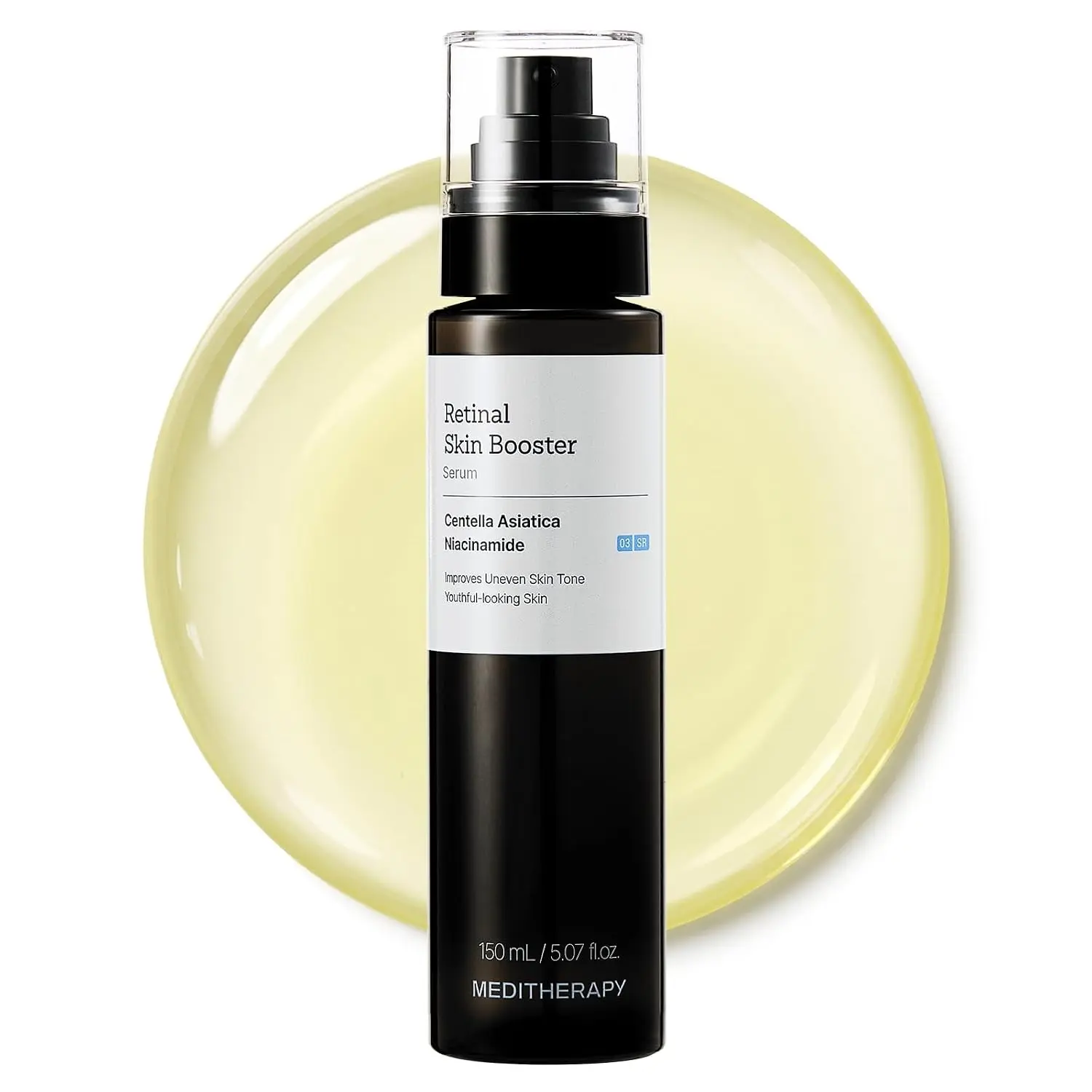 MEDITHERAPY Retinal Skin Booster Serum 5.07 fl oz | Retinaldehyde, Niacinamide, Cica | Korean Hydrating Face & Body Serum for Dull, Uneven Skin, All Skin Types, K-Beauty